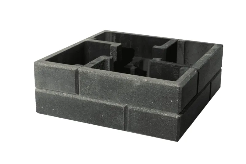 Заборы Квадроблок. Блок колонный Чёрный 