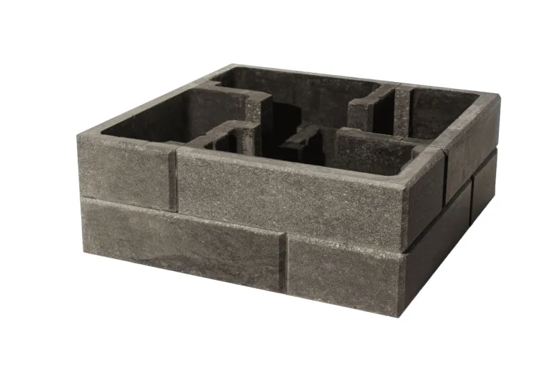 Заборы Квадроблок. Блок колонный Шварцбраун 