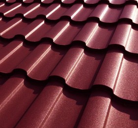 Металлочерепица Сицилия RAL 3005 Красное вино